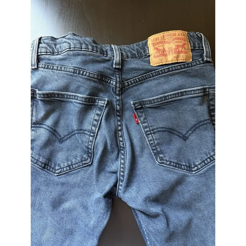 Levi’s 511 Slim Fit Jeans Mens 30x32 Midnight Rinse Stretch Denim